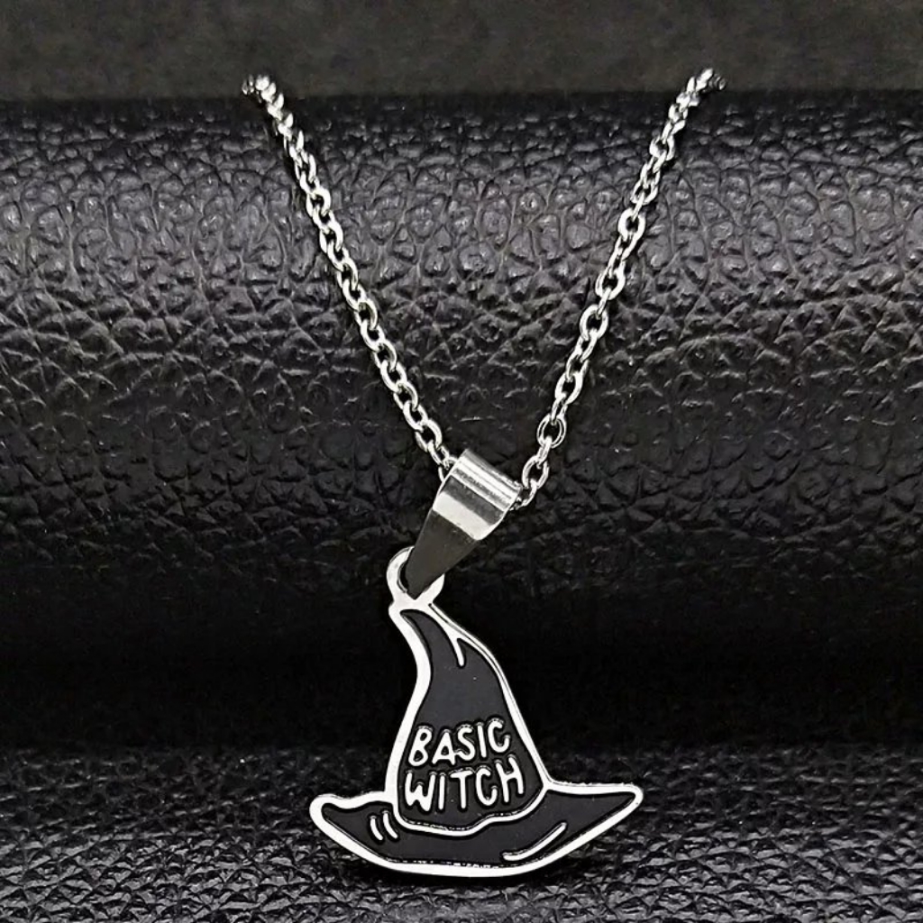Basic Witch Hat Pendant Necklace 19$